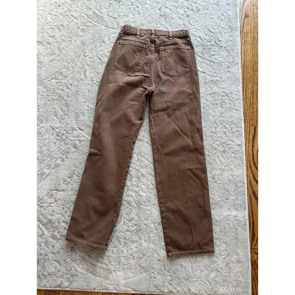 Reformation Cowboy High Rise Straight Jeans Chocolate Brown Women’s Size 24 - Picture 7 of 9